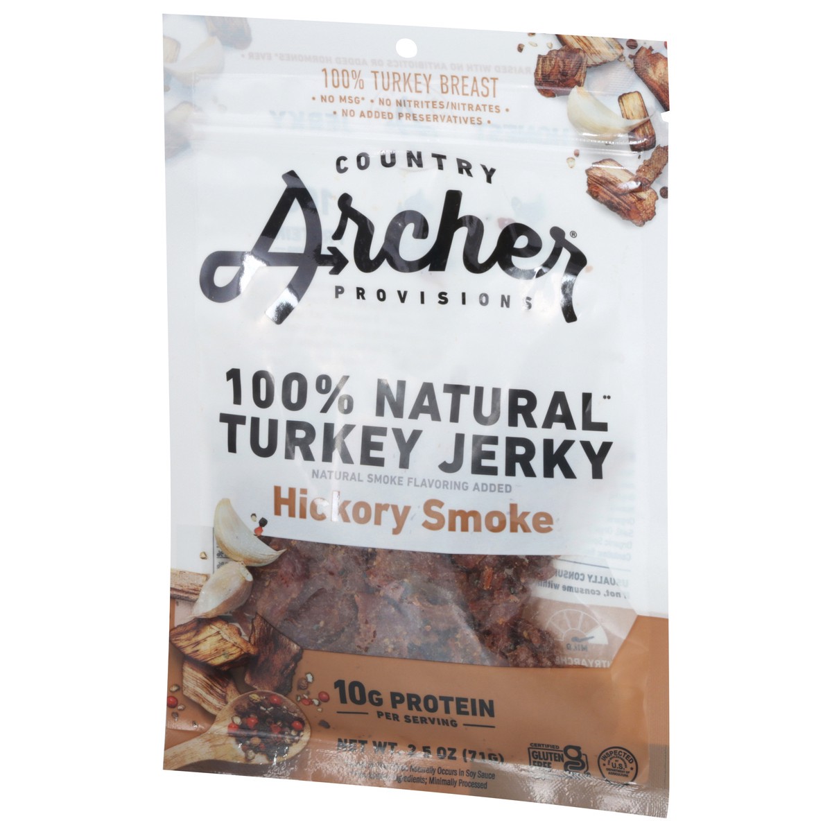 slide 4 of 9, Country Archer 100% Natural Hickory Smoke Turkey Jerky 2.5 oz, 2.5 oz