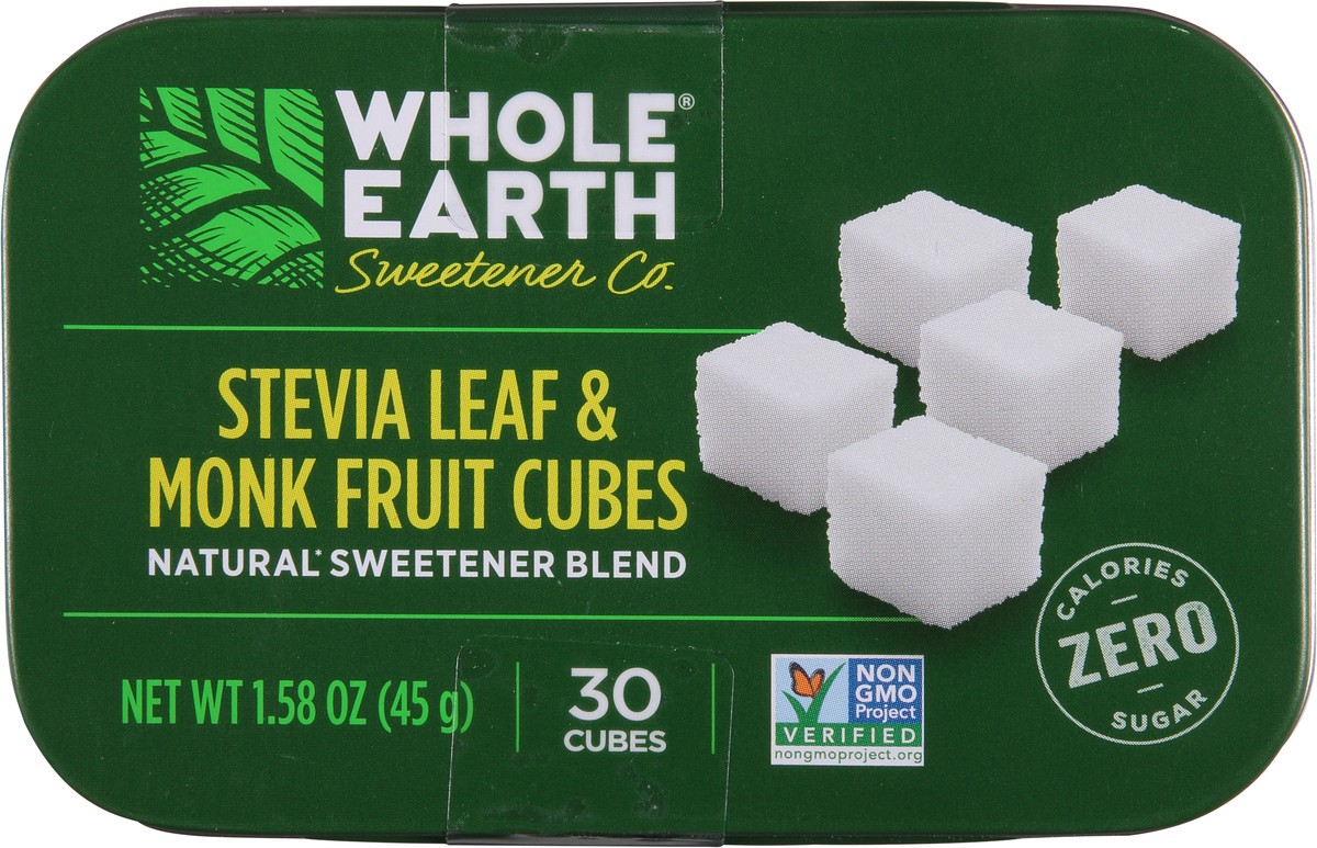 slide 8 of 10, Whole Earth Sweetener Co. Sweetener Cubes, Stevia Leaf & Monk Fruit, 30 ct