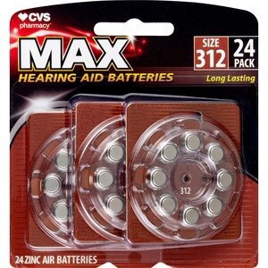 slide 1 of 1, CVS Health Cvs Hearing Aid Batteries Size 312, 24 Ct, 24 ct