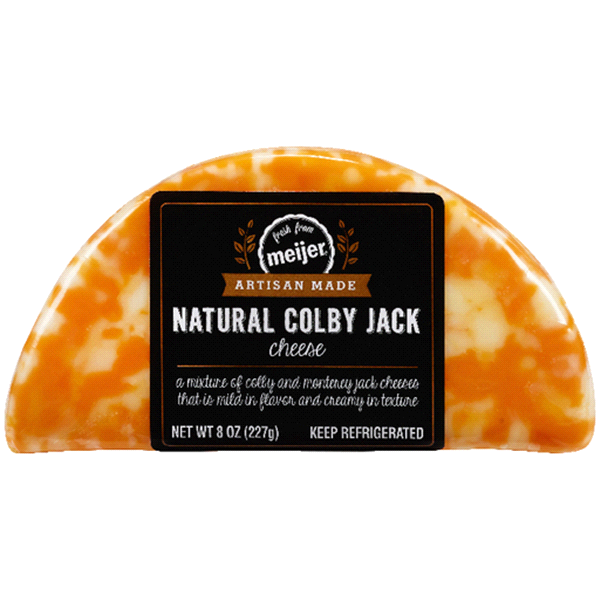 slide 1 of 1, Meijer Natural Colby Jack Cheese, 8 oz