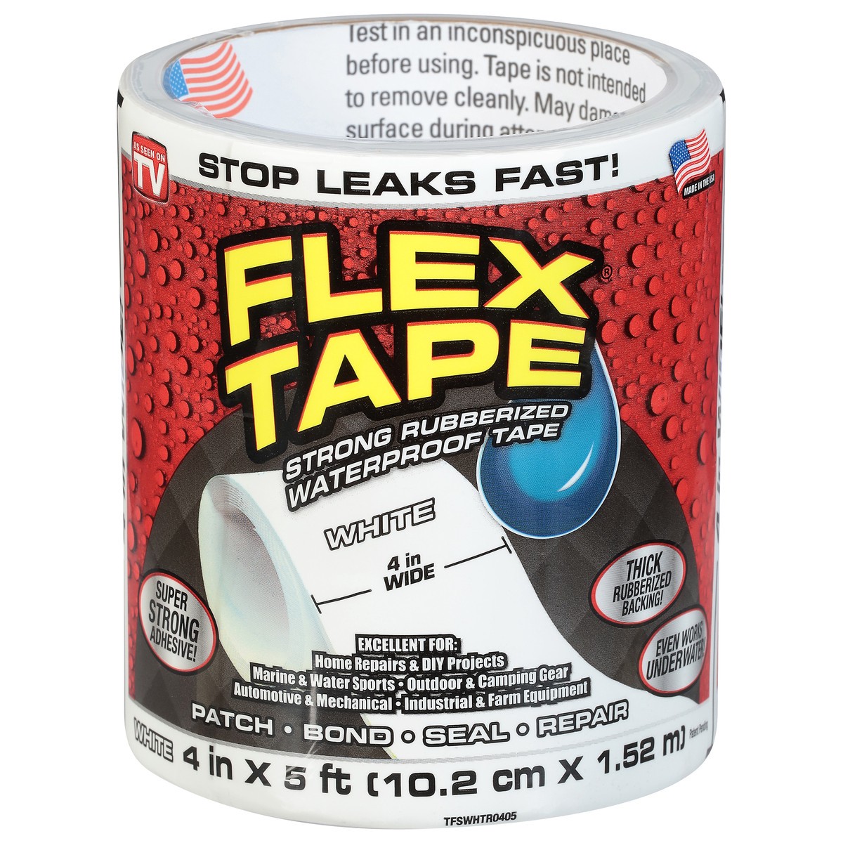 slide 1 of 9, Flex Tape White Strong Rubberized Waterproof Tape 1 ea, 1 ct