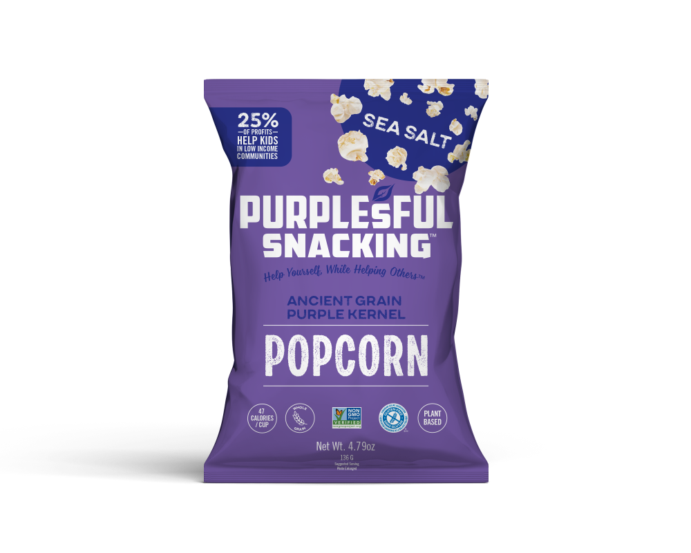 slide 1 of 1, Purplesful Sea Salt Popcorn, 4.79 oz