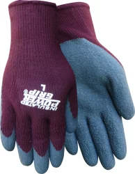 Red Steer Glove Company Insulated Power Grip Rubber Palm Women's Gloves - Burgundy