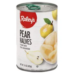 Raley's Pear Halves In Juice 15 oz