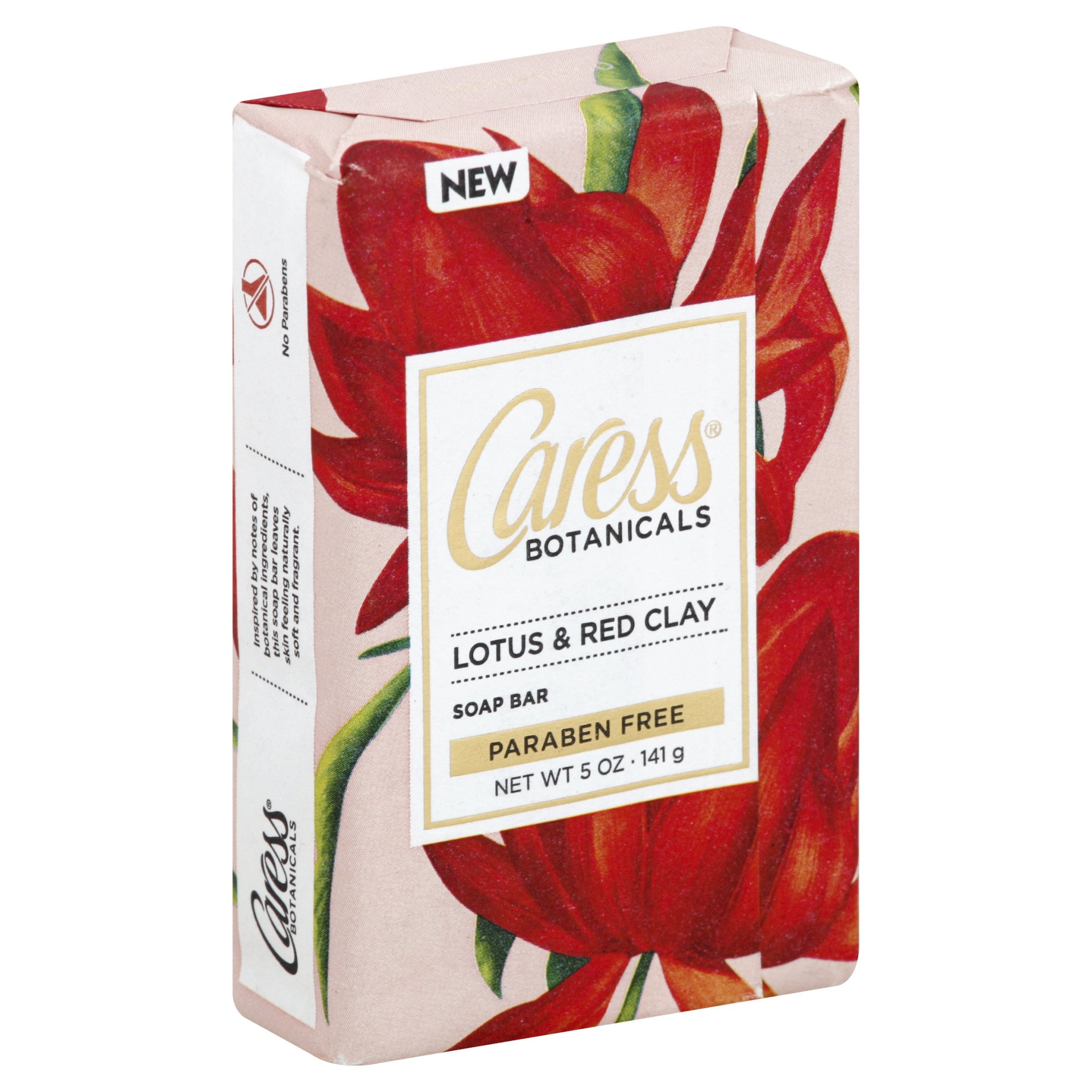 slide 1 of 1, Caress Botanicals Bar Soap - Lotus Clay, 5 oz