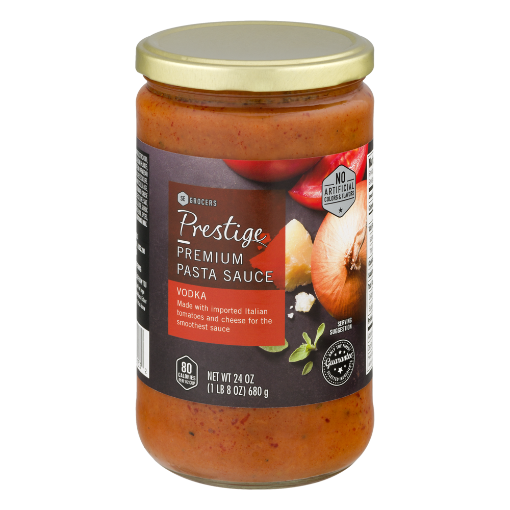 slide 1 of 1, Prestige Premium Pasta Sauce Vodka, 24 oz