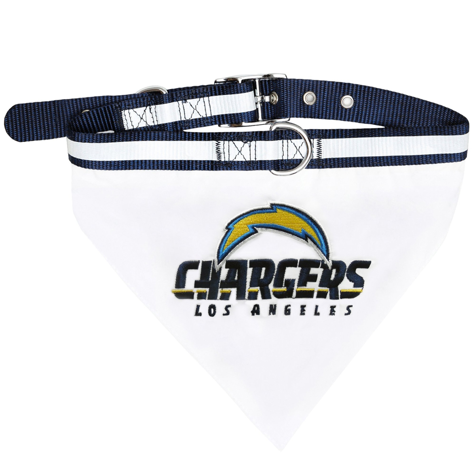 slide 1 of 1, Pets First Los Angeles Chargers Collar Bandana, MED