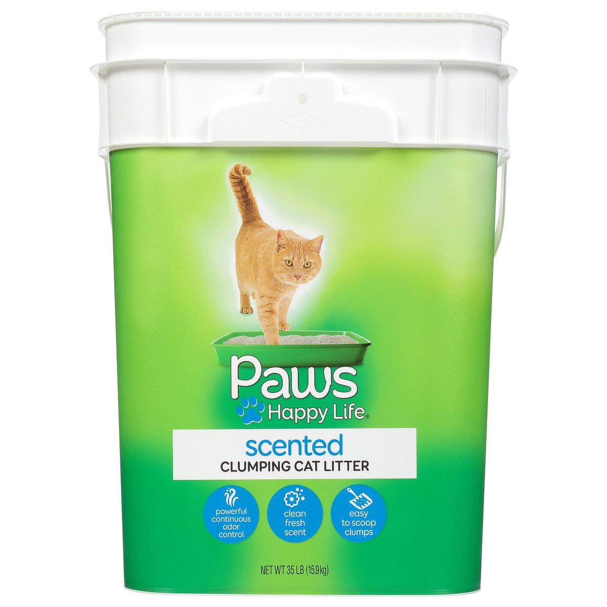 slide 11 of 13, Paws Happy Life Clumping Cat Litter, Scented, 35 lb