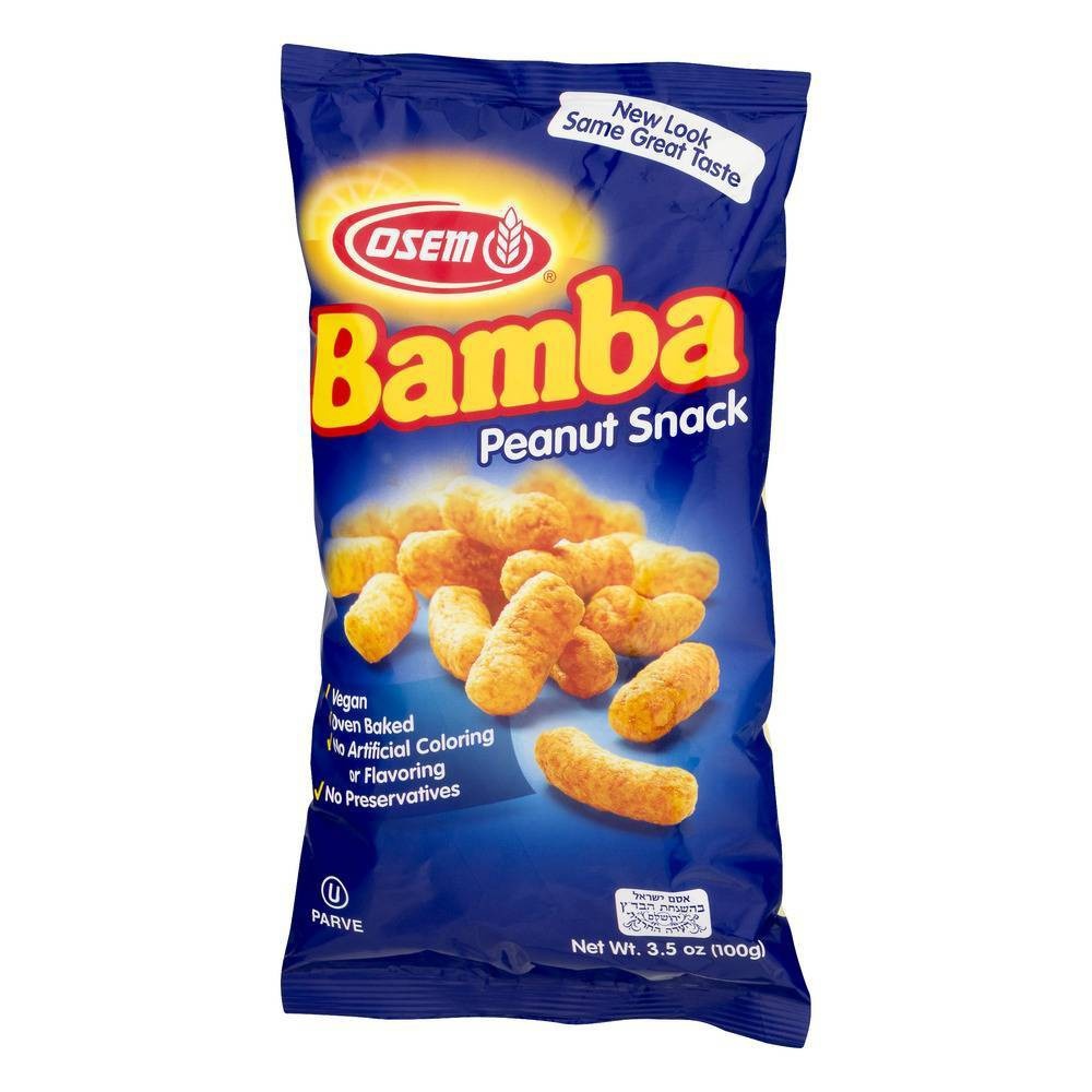 slide 1 of 1, Osem Bamba Peanut Snack, 3.5 oz