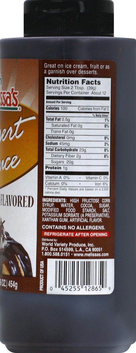 slide 2 of 7, Melissa's Chocolate Dessert Sauce - 16 Oz, 16 oz