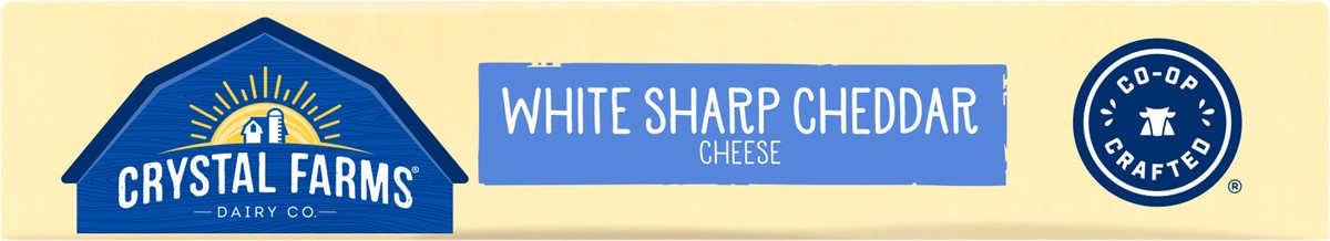 slide 3 of 8, Crystal Farms White Sharp Cheddar Cheese Block, 7 oz, 7 oz