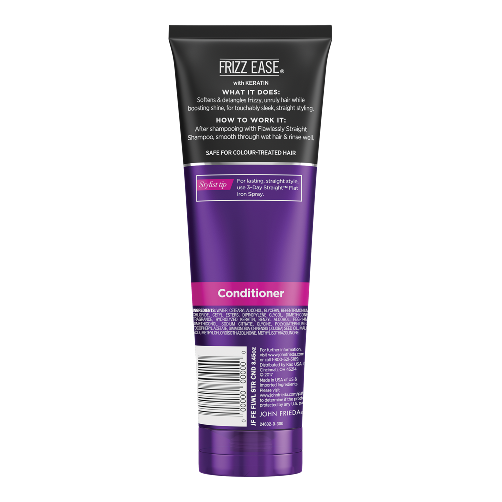 slide 2 of 2, John Frieda Flawlessly Straight Conditioner, Color-Safe + Keratin-Infused, 8.45 fl oz