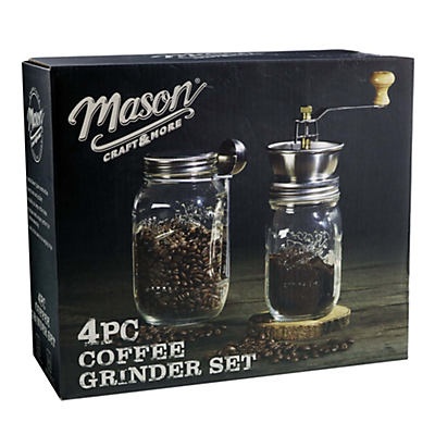 slide 1 of 1, Mason Craft & More Coffee Grinder Storage Set, 16 oz