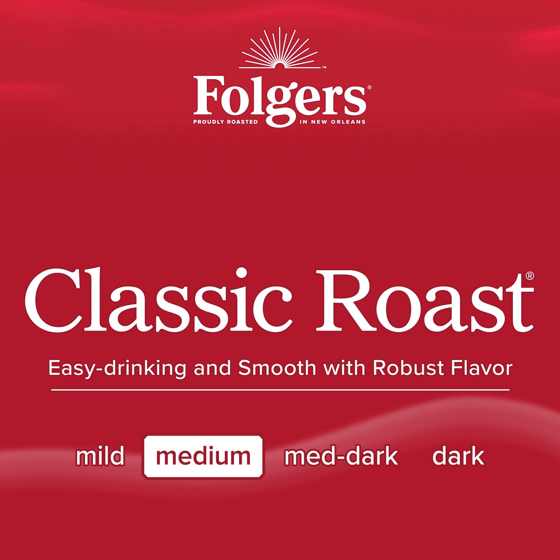 slide 4 of 6, Folgers Classic Roast K-Cup Pods, Medium Roast Coffee, 12 Count, 12 ct