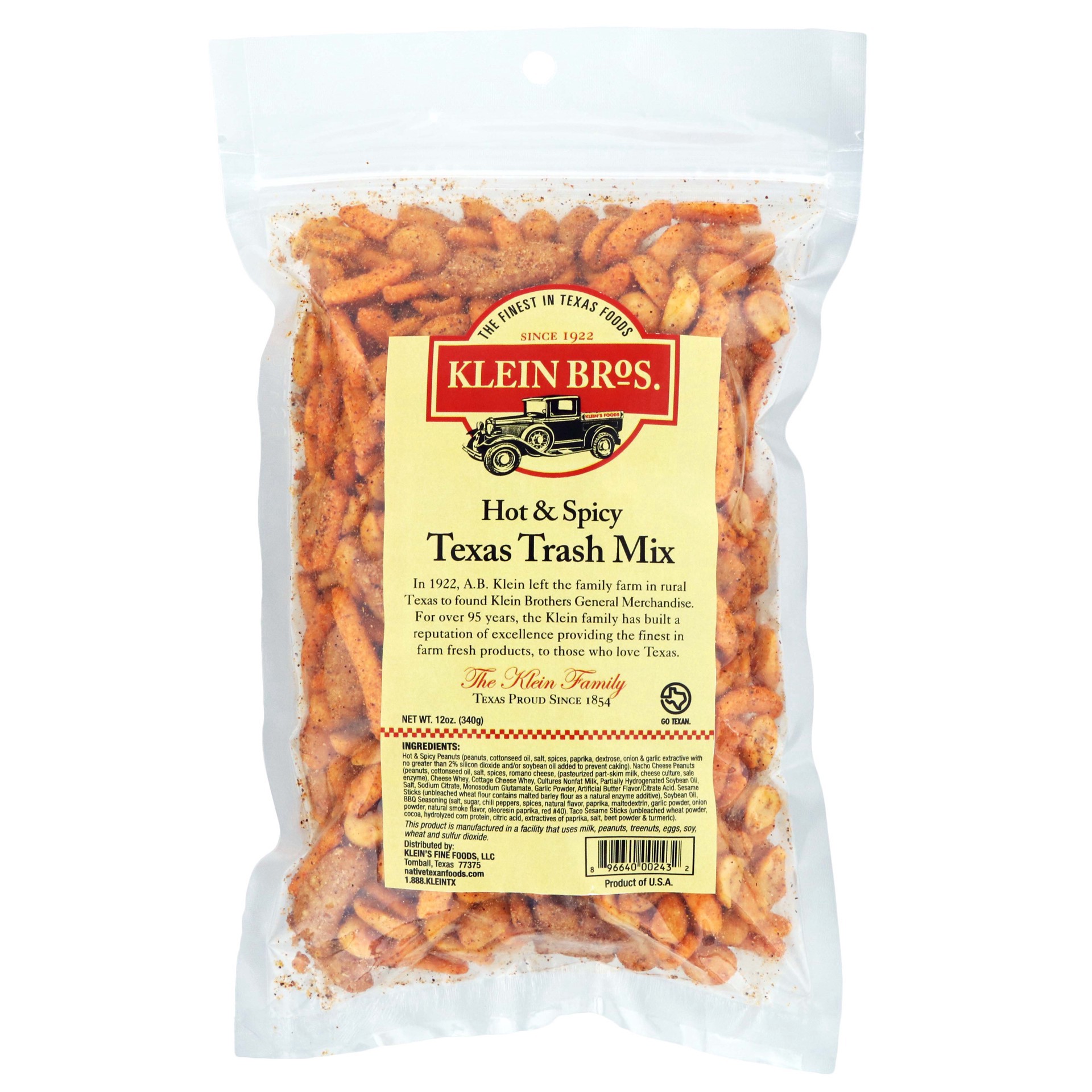 slide 1 of 1, Klein Bros. Hot & Spicy Texas Trash Mix, 12 oz