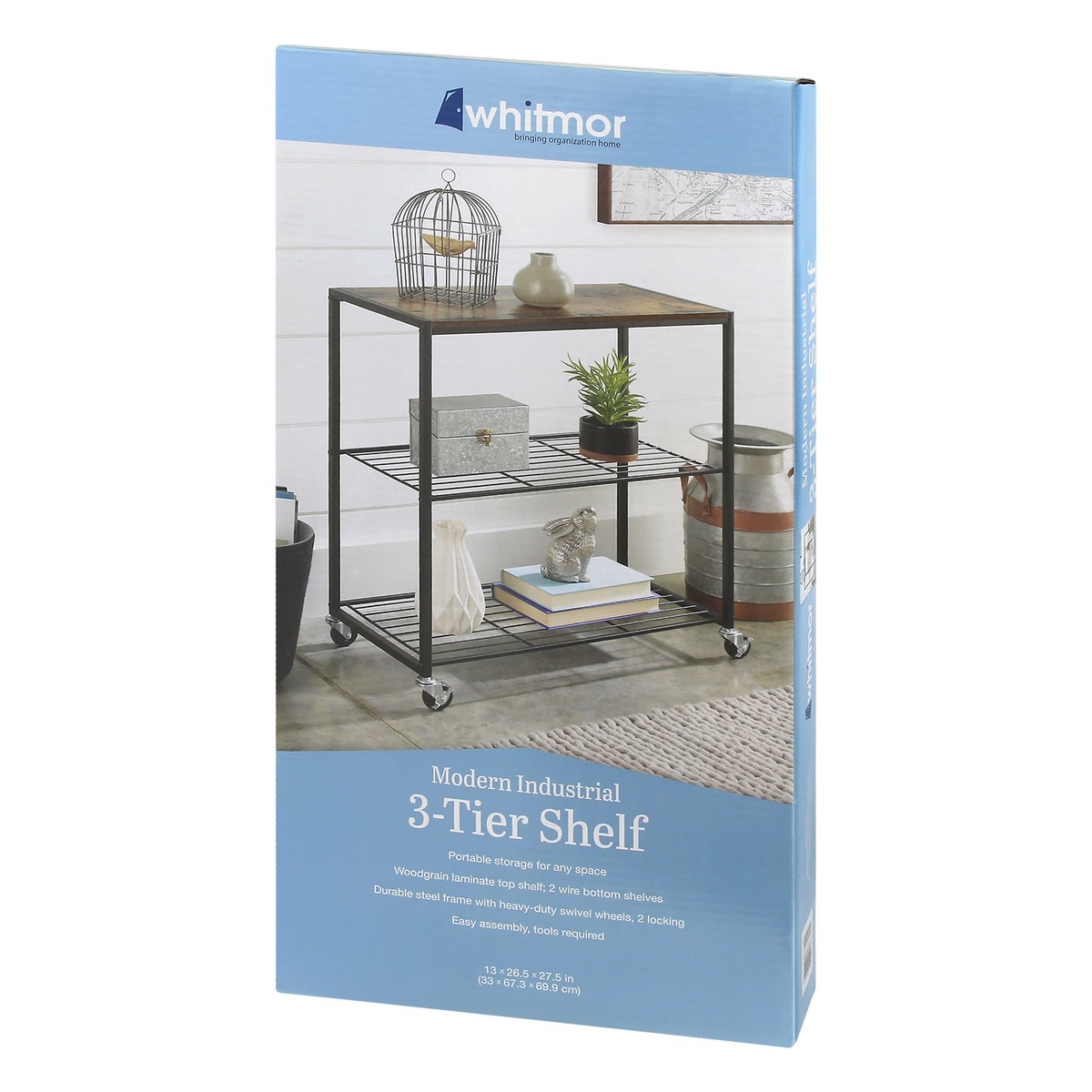 Whitmor Modern Industrial 3-Tier Shelf 1 ct | shipt