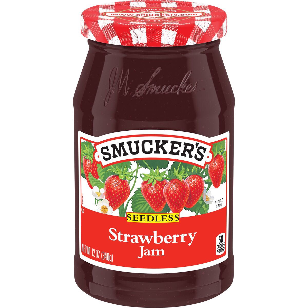 slide 1 of 8, Smucker's Seedless Strawberry Jam, 12 Ounces, 12 oz
