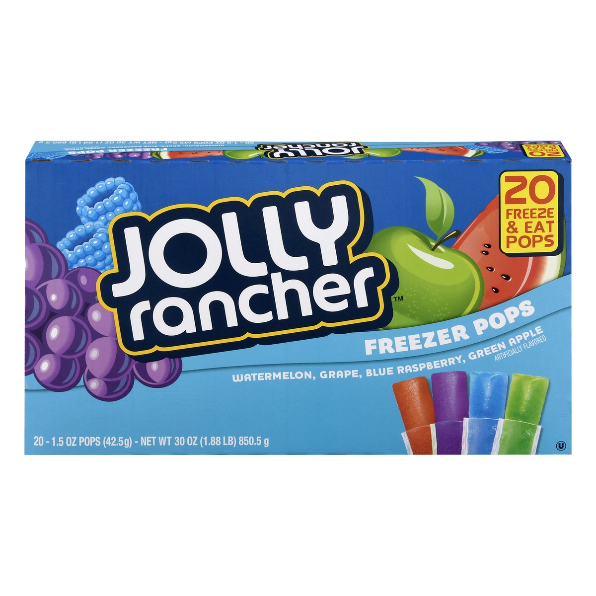 slide 1 of 1, Jolly Rancher Freezer Bars, 20 ct