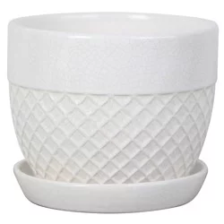 Hd Designs Acorn Planter Pot - White