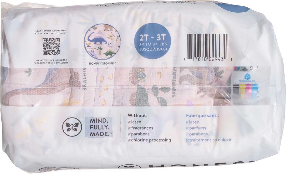 slide 7 of 10, The Honest Company Honest Training Pants - Dinosaur Pattern, 26 ct; 2 ct; 3 t