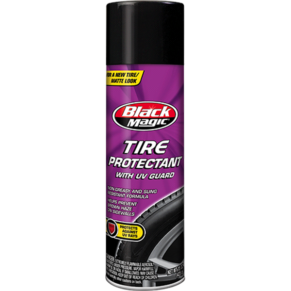 slide 1 of 1, Black Magic Tire Protectant with UV protection. Item #120111, 15 oz