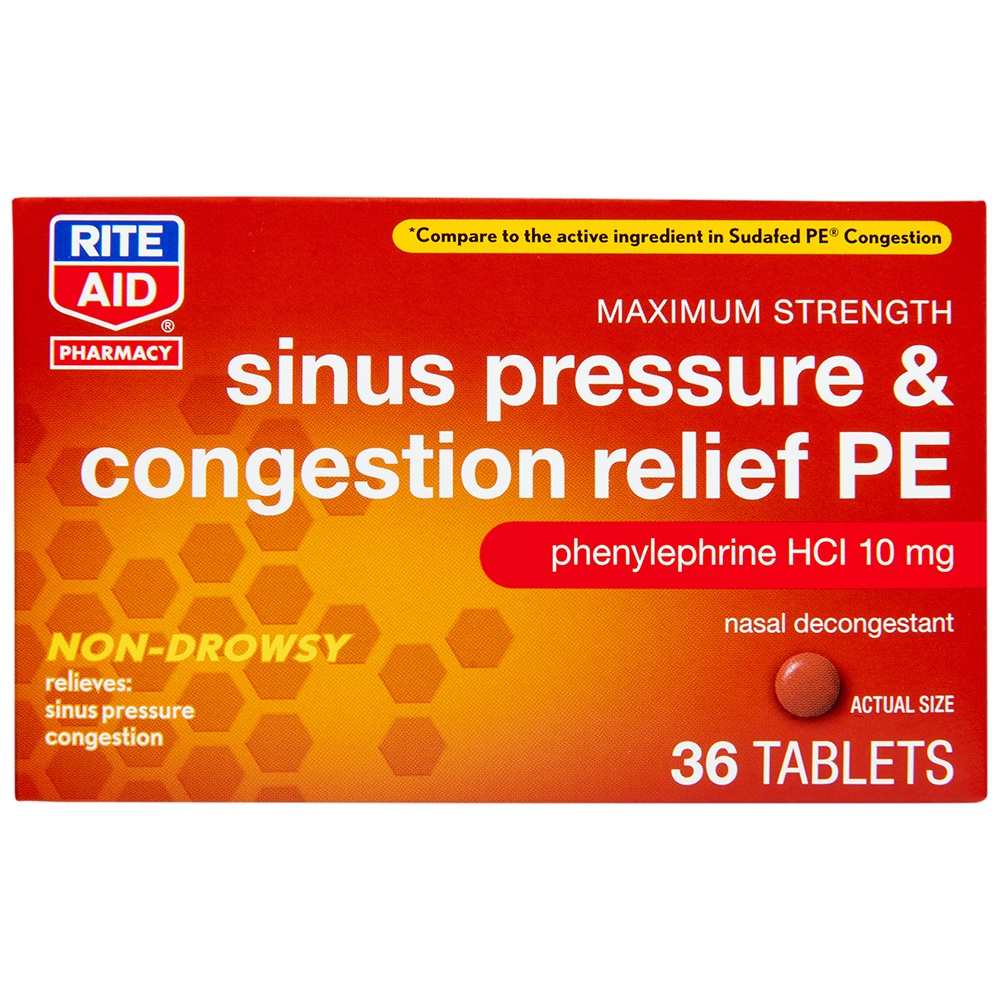 slide 1 of 2, Rite Aid Ra Sinus/Cong Pe Tab, 36 ct