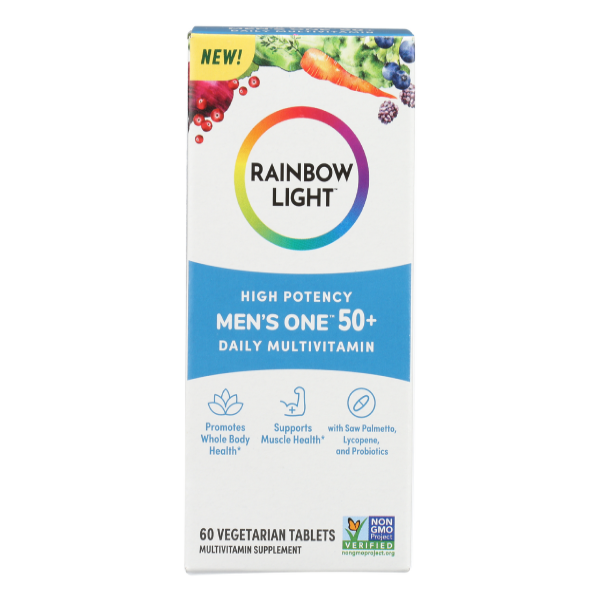 slide 1 of 1, Rainbow Light Mens Men's One 50+ Daily Multivitamin 60 Tablets, 1 ct