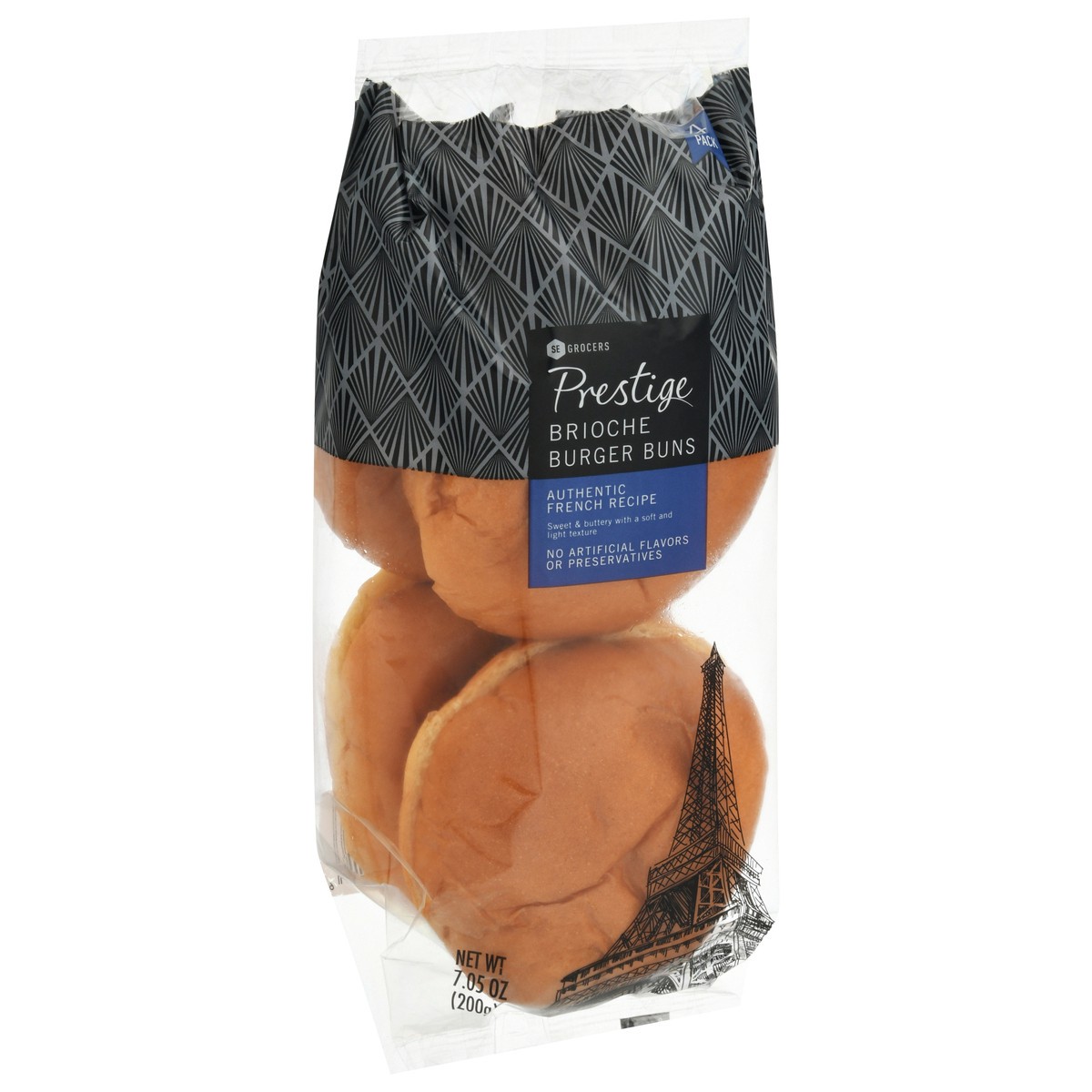 slide 9 of 13, SE Grocers Prestige Brioche Hamburger Buns, 10 oz