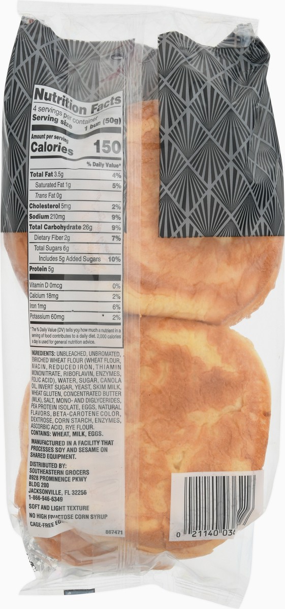 slide 8 of 13, SE Grocers Prestige Brioche Hamburger Buns, 10 oz