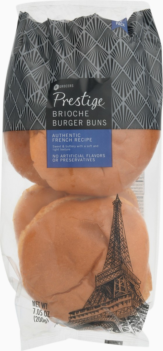slide 5 of 13, SE Grocers Prestige Brioche Hamburger Buns, 10 oz