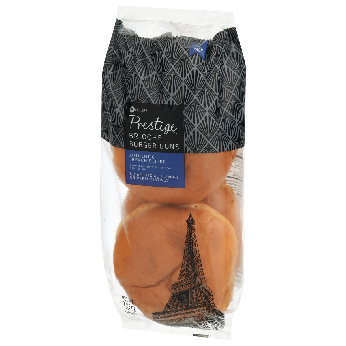 slide 2 of 13, SE Grocers Prestige Brioche Hamburger Buns, 10 oz