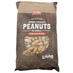 Weis Quality in Shell Unsalted Roasted Virginia Jumbo Peanuts - 3 lb