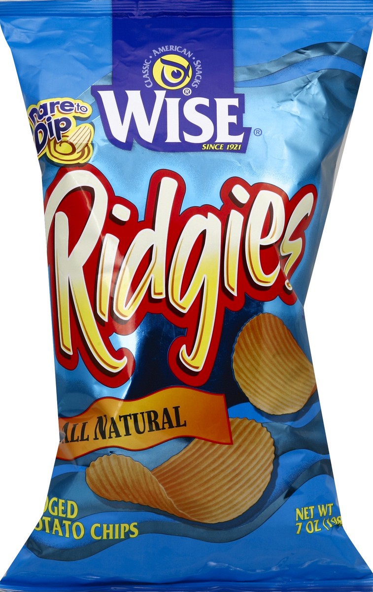 slide 3 of 6, Ridgies All Natural Potato Chips, 7 oz