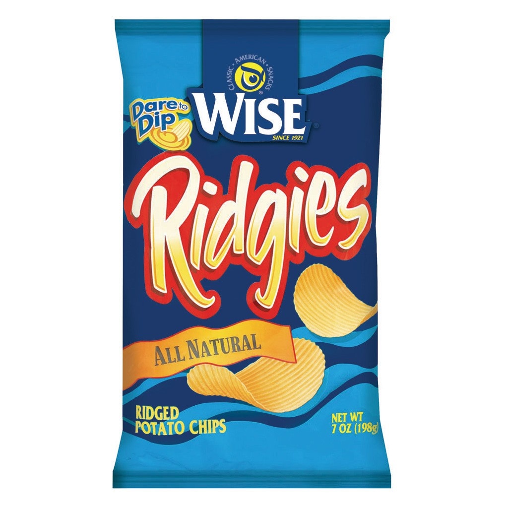 slide 1 of 6, Ridgies All Natural Potato Chips, 7 oz