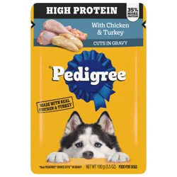 Pedigree Cuts in Gravy Dog Food with Chicken & Turkey 3.5 oz