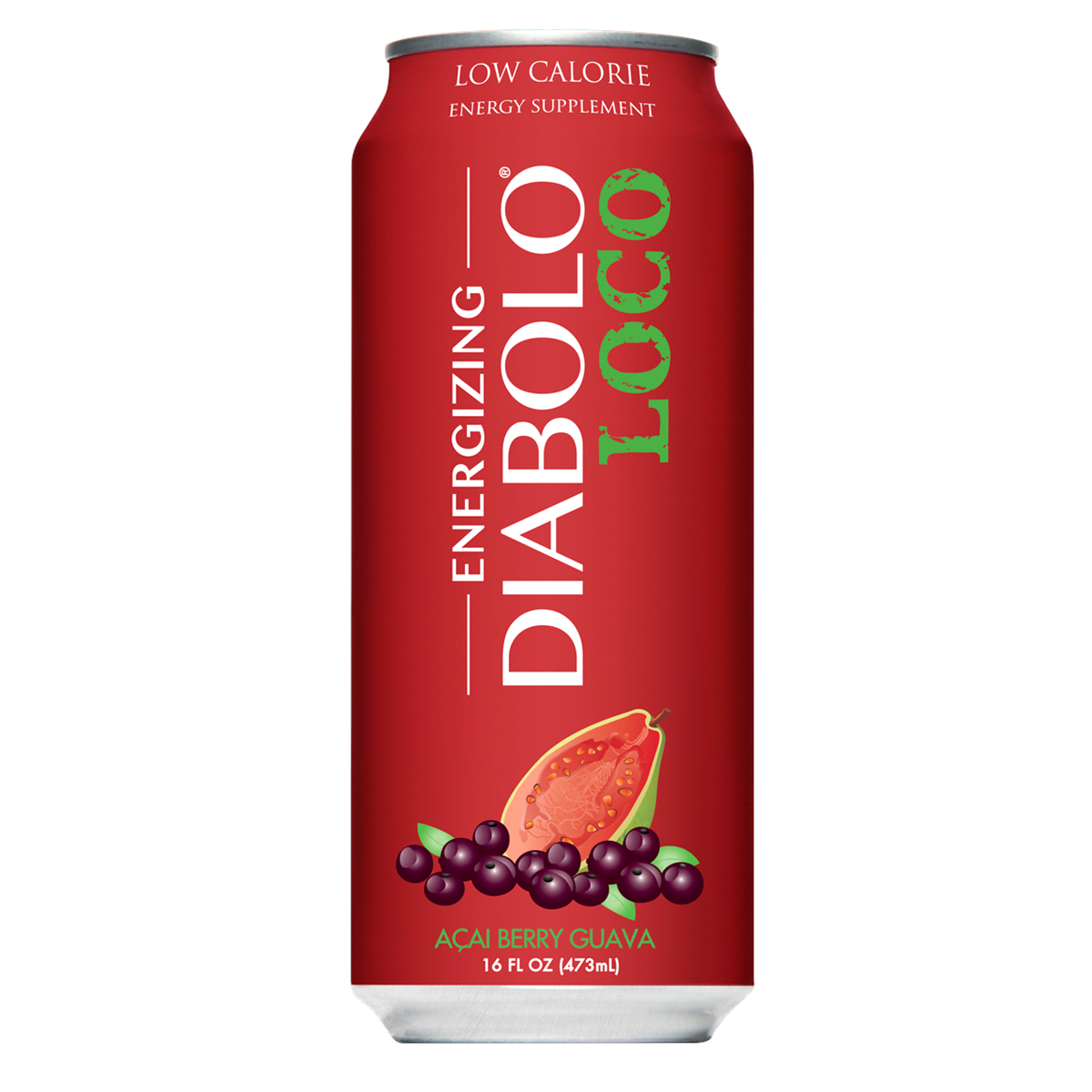 slide 1 of 1, DIABOLO Loco Acai Berry Guava Energizing French Soda, 16 fl oz