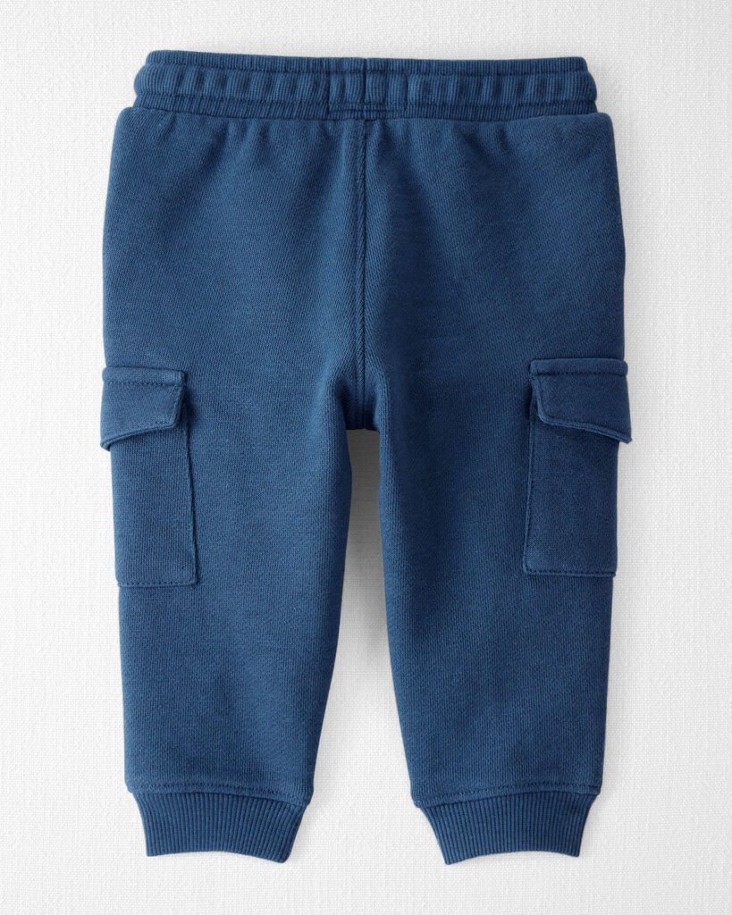 slide 5 of 5, Littleplanet Baby Organic Cotton French Terry Joggers Dark Sea Blue 12M, 1 ct