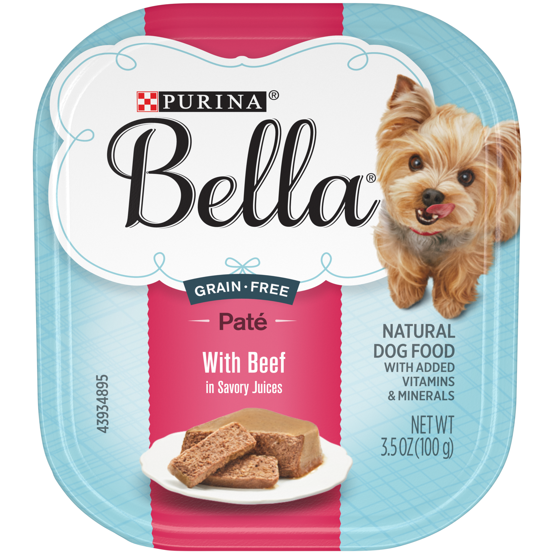 slide 1 of 9, Bella Purina Bella Grain Free Natural Small Breed Pate Wet Dog Food, With Beef in Savory Juices, 3.5 oz