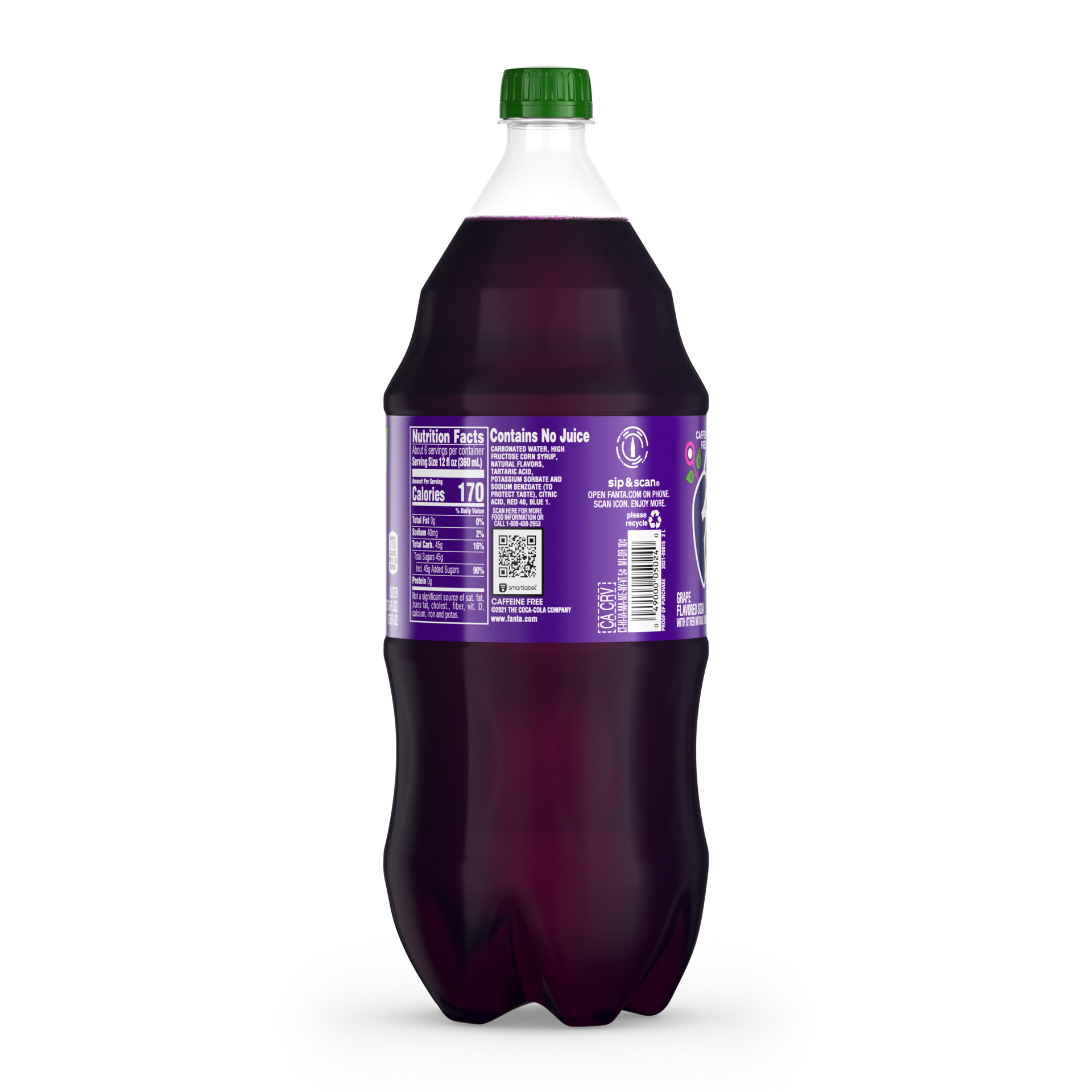 slide 3 of 5, Fanta Soda Pop Grape Flavored, 2 liter