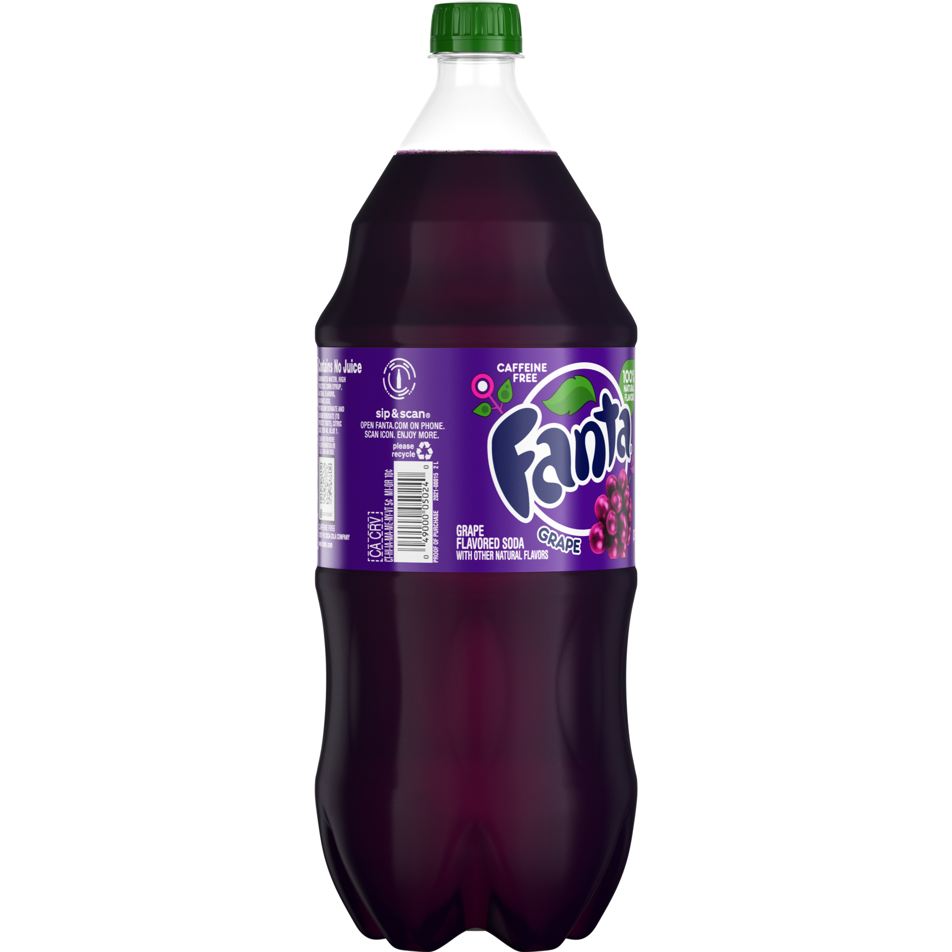 slide 4 of 5, Fanta Soda Pop Grape Flavored, 2 liter