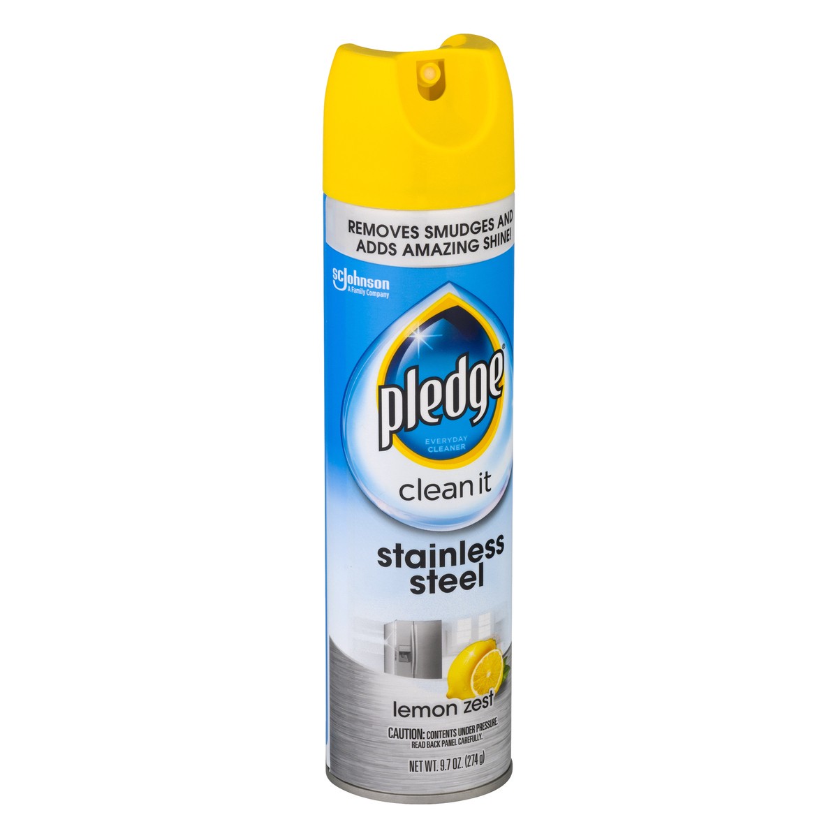 slide 2 of 9, Pledge Expert Care™, Stainless Steel Cleaner, Aerosol, Lemon Scent, 9.7 oz., 9.7 oz