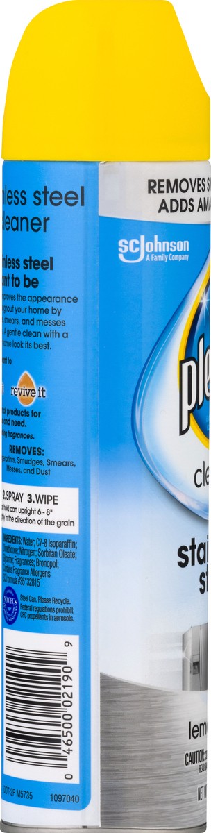 slide 6 of 9, Pledge Expert Care™, Stainless Steel Cleaner, Aerosol, Lemon Scent, 9.7 oz., 9.7 oz