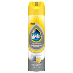 Pledge Expert Care Stainless Steel Polish, Fridge Spray, Lemon Scent, 9.7oz