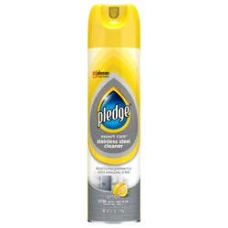 Pledge Expert Care Stainless Steel Polish, Fridge Spray, Lemon Scent, 9.7oz