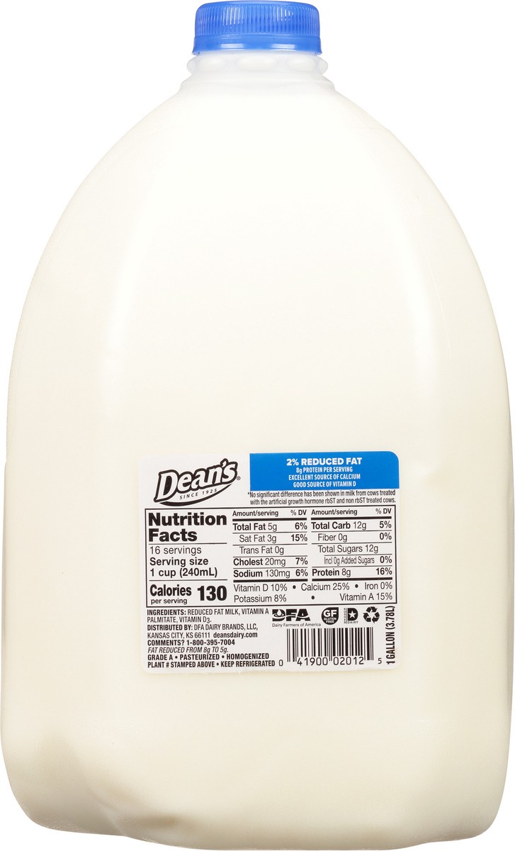 slide 3 of 14, Dean's Dairy 2% Reduced Fat Milk with Vitamin A and D, Milk Gallon - 1 Jug, 1 gal