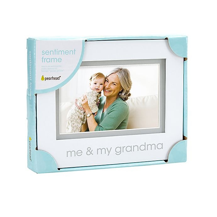 slide 2 of 3, Pearhead Me and My Grandma'' Picture Frame - White'', 4 in x 6 in