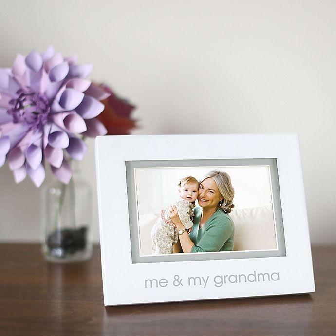 slide 3 of 3, Pearhead Me and My Grandma'' Picture Frame - White'', 4 in x 6 in