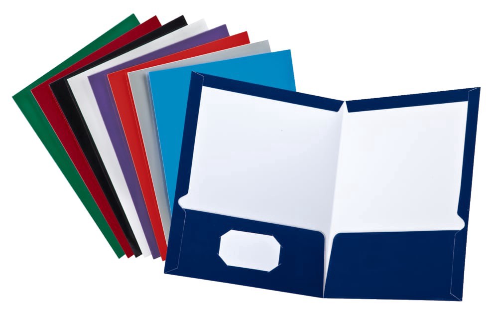 slide 1 of 1, Oxford 2 Pocket Folder - Assorted, 1 ct