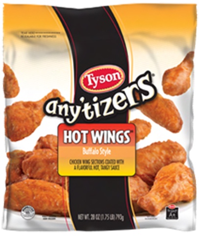 slide 1 of 1, Tyson Chicken Wings--Hot, per lb