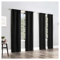 Sun Zero Clarkson Room Darkening Panels Black 104x84"